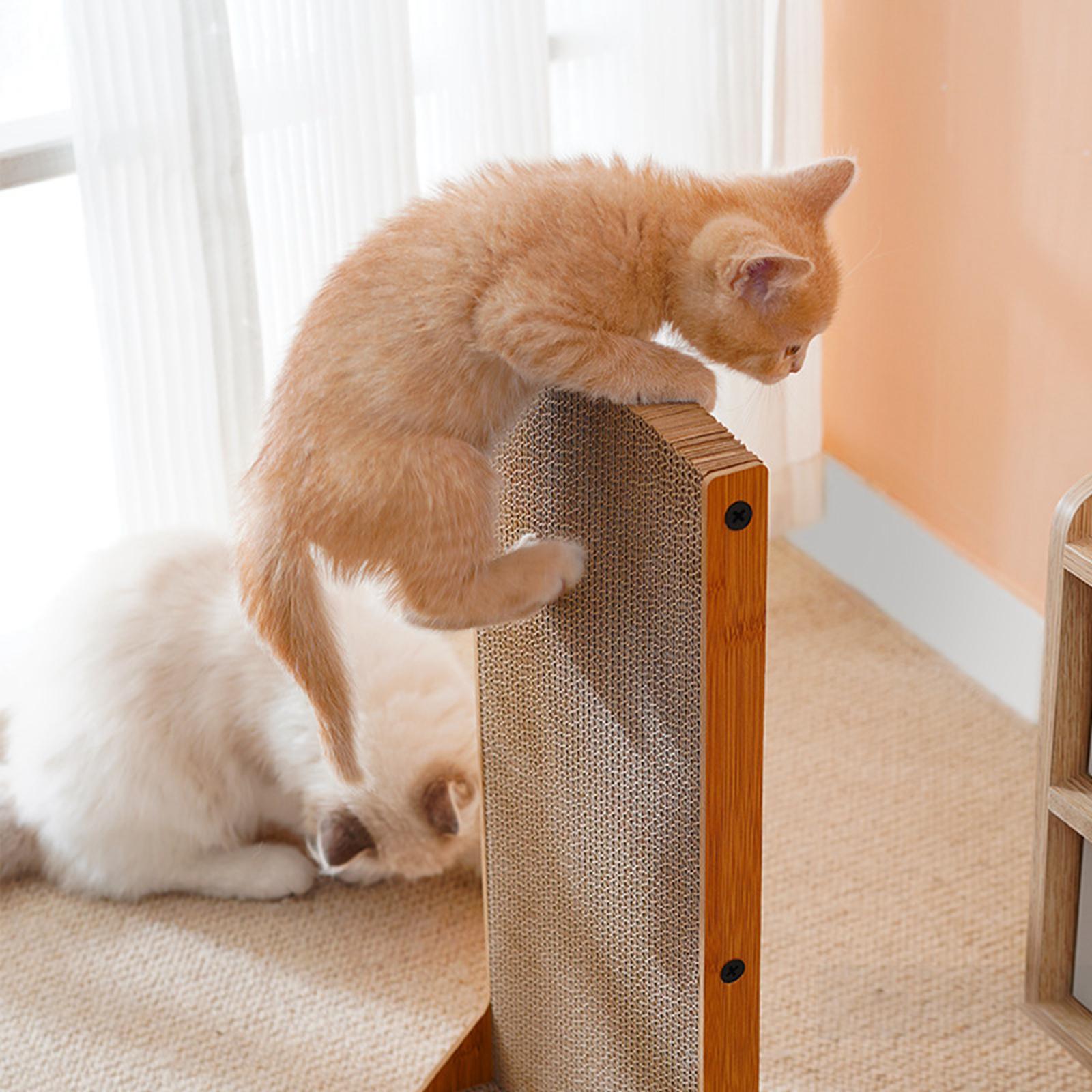 Vertical Cat Scratcher Scratch Pad Lounge Bed Cardboard Cats post for scratching Thickened Standing Scratching Board for Kitty Kitten