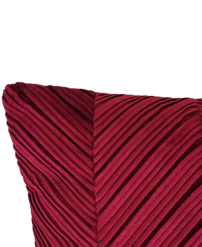 Edie@Home Chevron Velvet Decorative Pillow， 20x 20