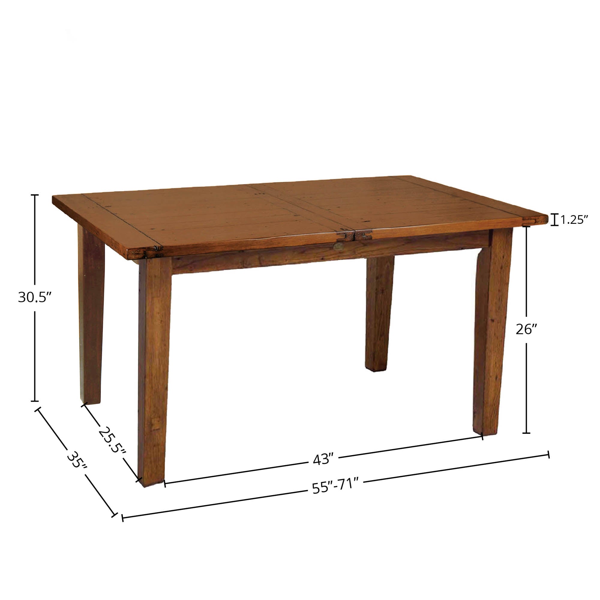 Irish Coast Regular Extension Dining Table (55/71) - African Dusk