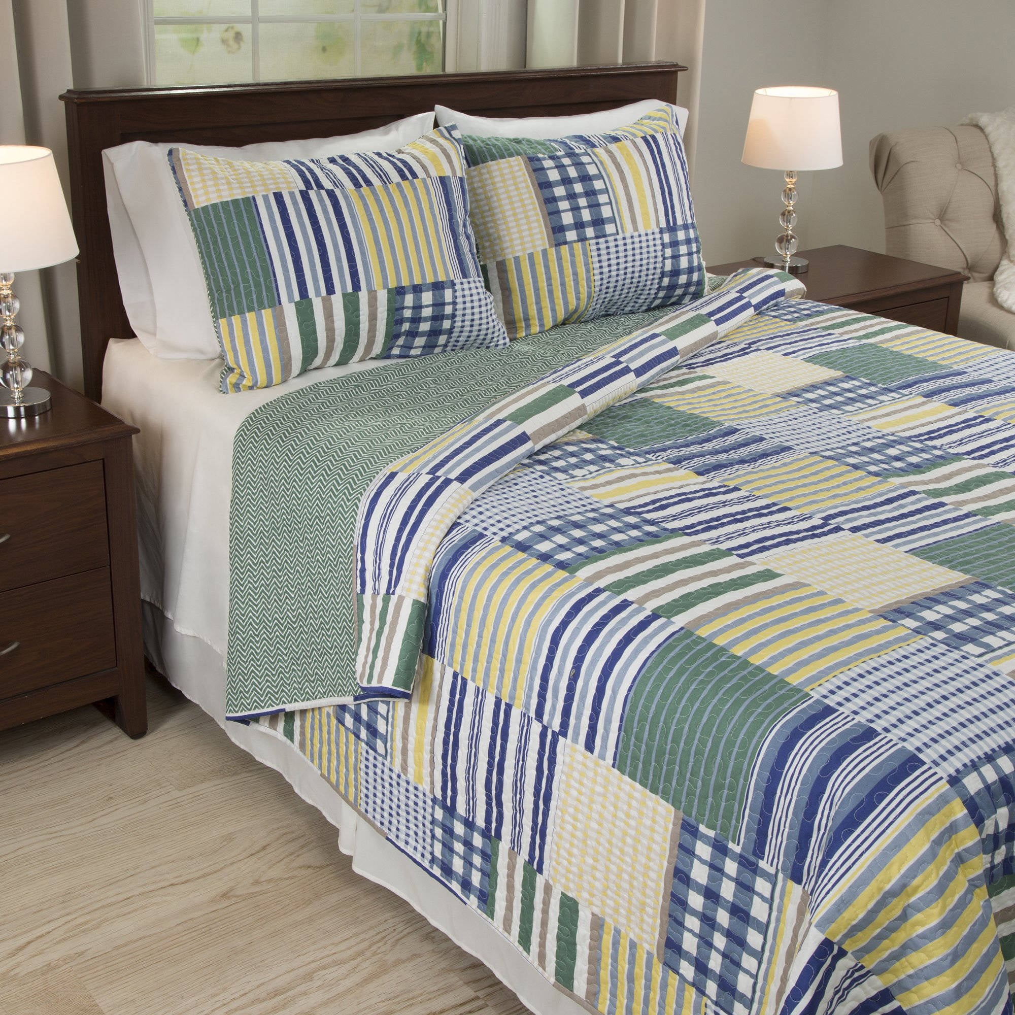 Somerset Home 2pc Lynsey Patchwork 2 Piece Twin/Twin-XL Quilt Bedding Set