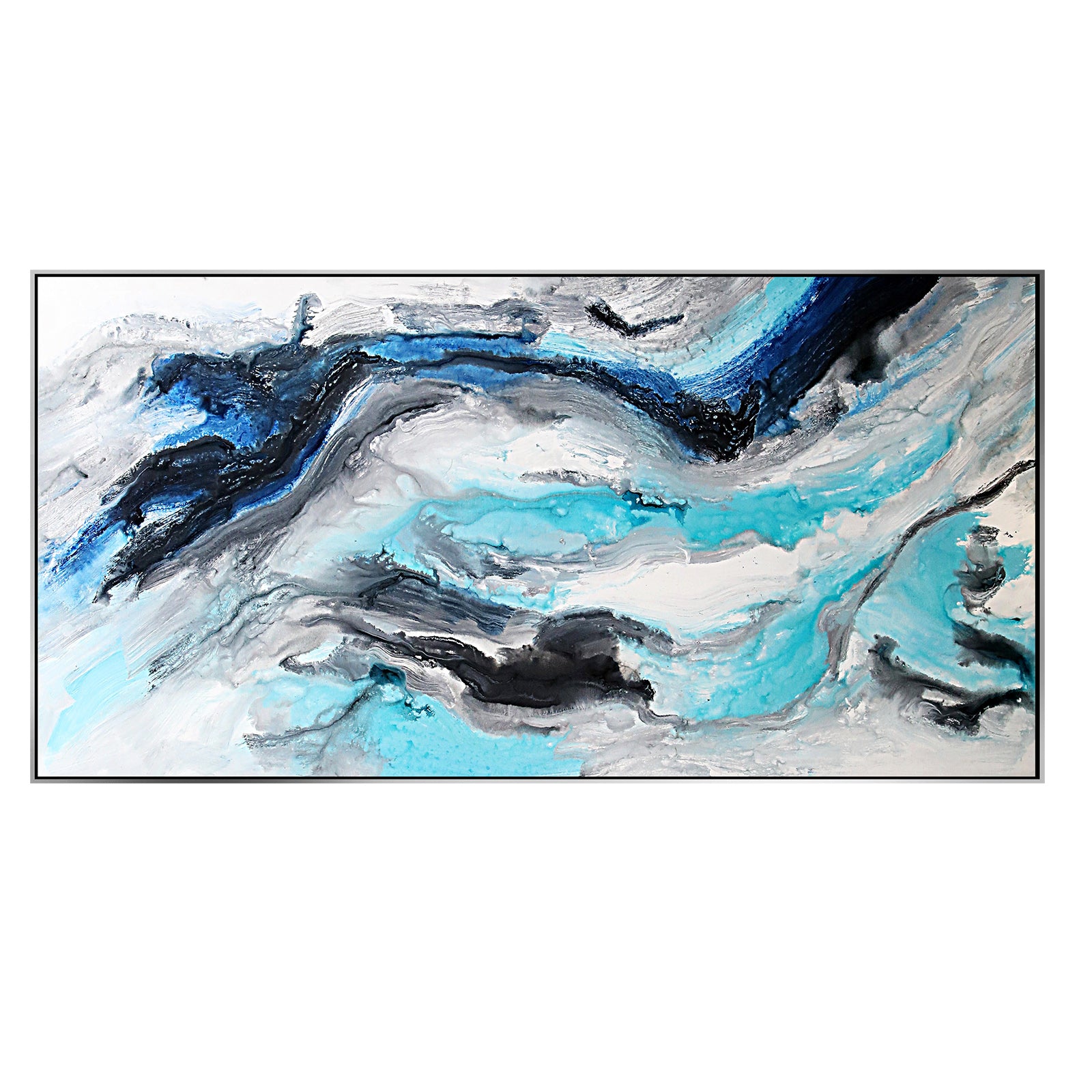 Iced Flame Hand Painted Art Painting With Frame 160X80 Cm Soap0107