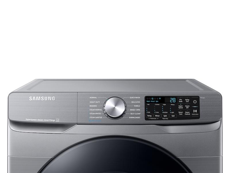 Samsung WF45B6300AP 4.5 Cu. Ft. Large Capacity Smart Front Load Washer With Super Speed Wash In Platinum