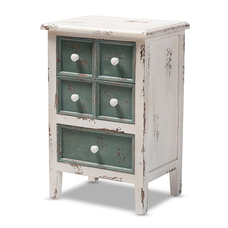 Baxton Studio Angeline Blue Storage Cabinet