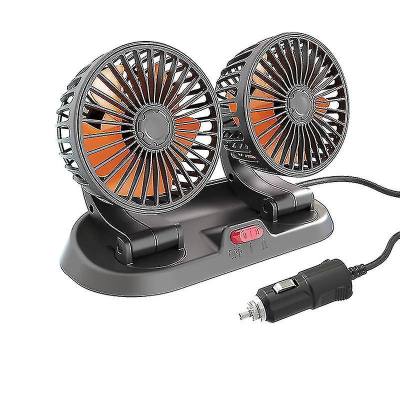 Dual Head Car Fan Rotatable Dashboard Electric Cooling Fan For Car Suv Truck