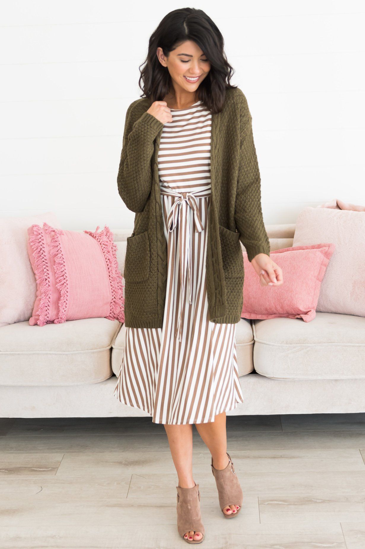 Warm & Cozy Modest Pocket Cardigan