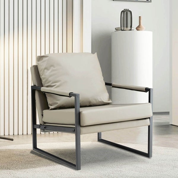 Accent Arm Chair with Metal Frame for Living Room