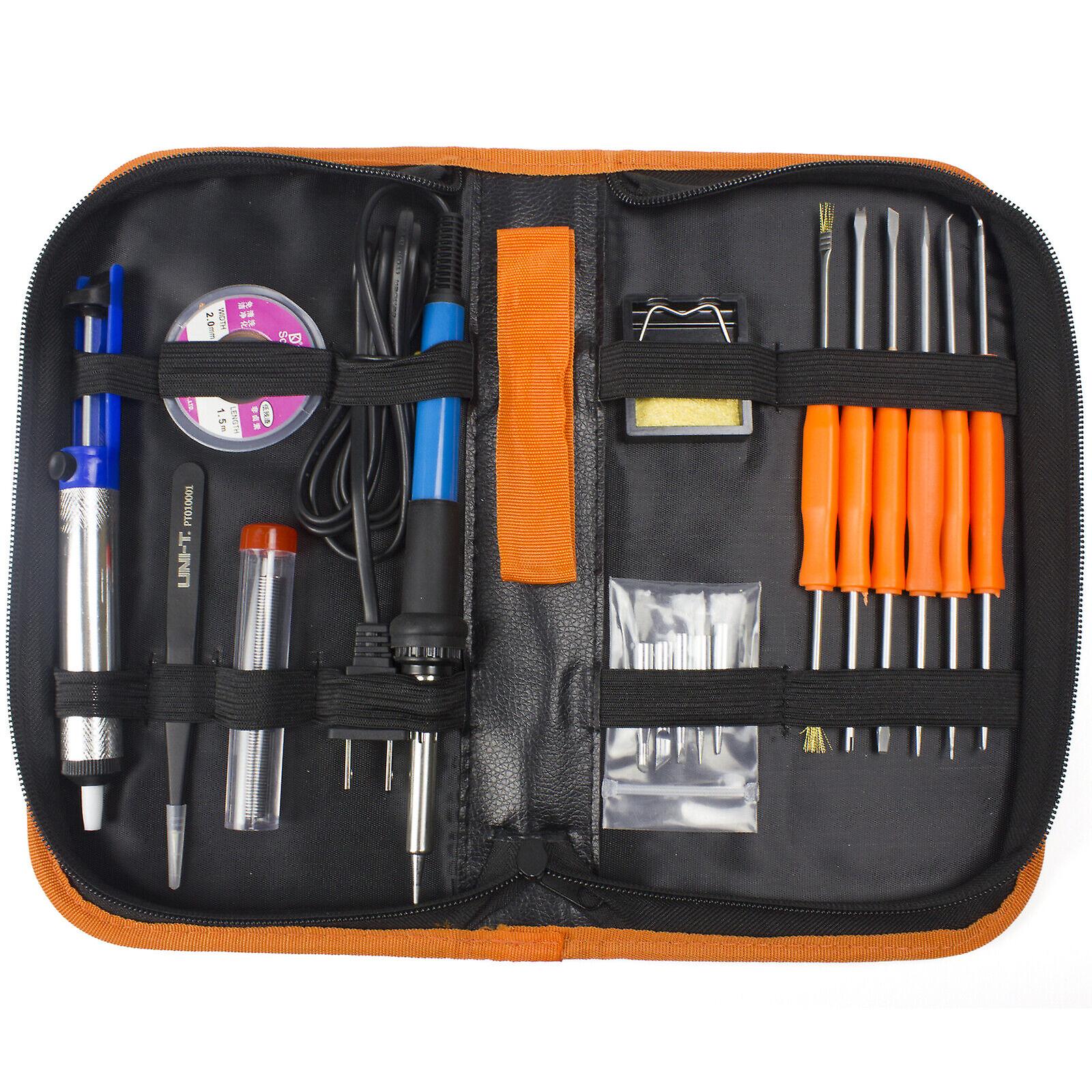 Electric Soldering Iron Tool Kit 60w Welding Gun Desoldering Pump Wick Station