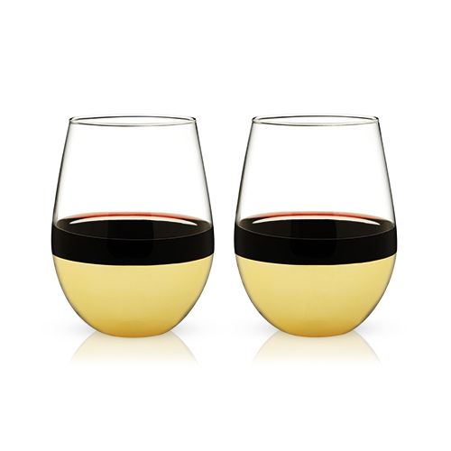 Gold-Dipped Wine Tumbler