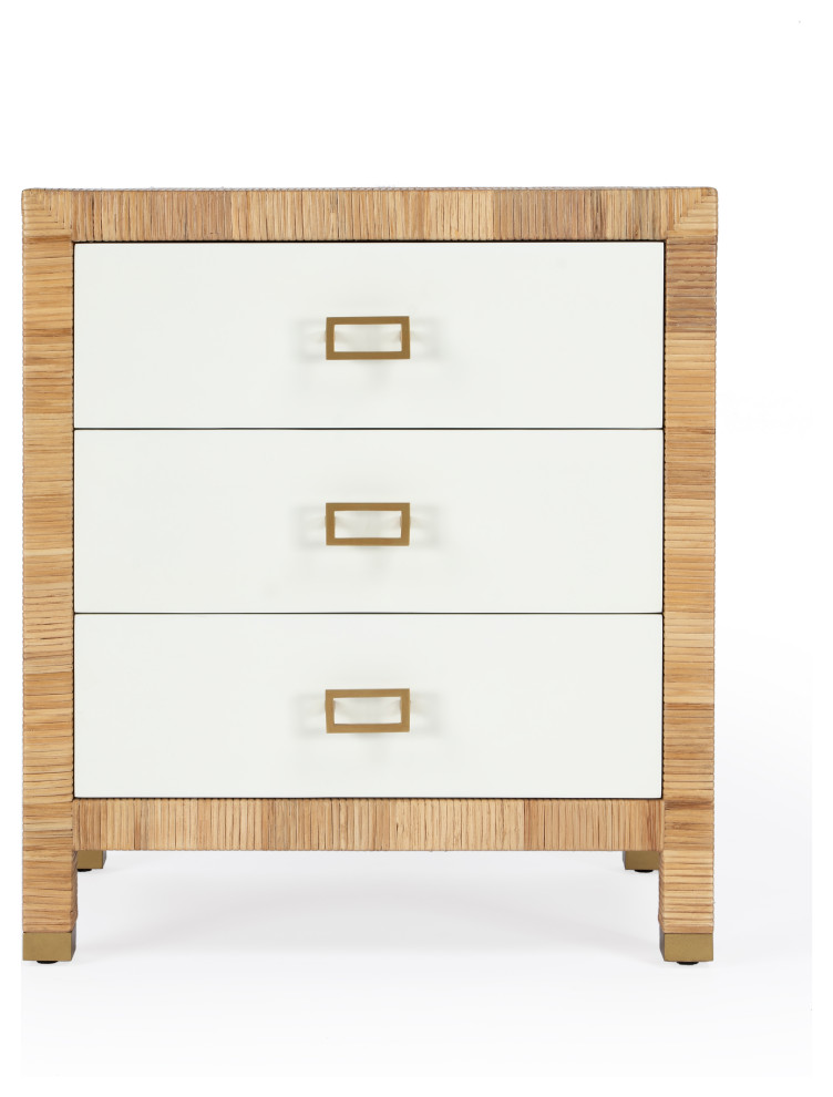 Corfu 3 Drawer Natural Raffia Chest   Tropical   Accent Chests And Cabinets   by Butler Specialty Company  Houzz