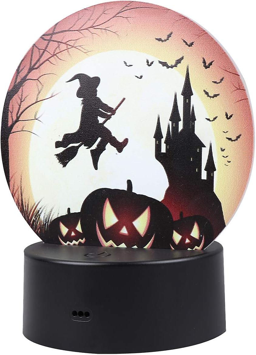 Halloween Night Light Led Night Lamp Pumpkin Witch Bedside Night Light Decorative Table Lamp Light Gift For Halloween Home Party (without Battery)