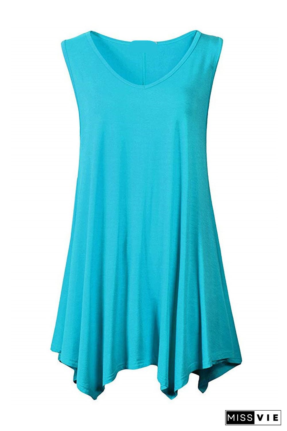 Irregular Hem Ruffle Tank Top