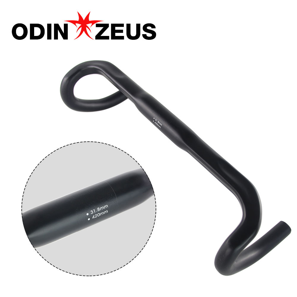 Road Bicycle Parts Handlebar Bent Bar 31.8mm Full Carbon Fiber Bike Cycle Handle Bar External Routing Black Matte 400mm 440mm