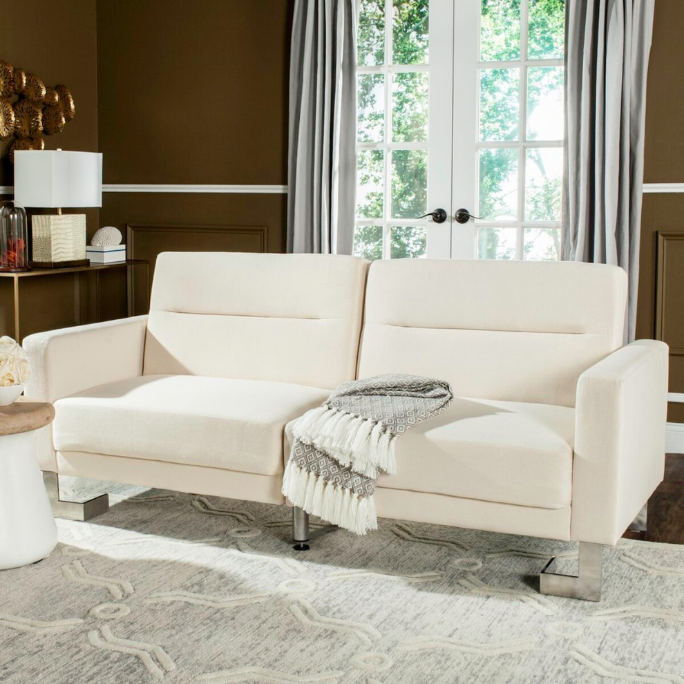 Bree Foldable Sofa Bed Beige   Contemporary   Sleeper Sofas   by Peachtree Fine Furniture  Houzz