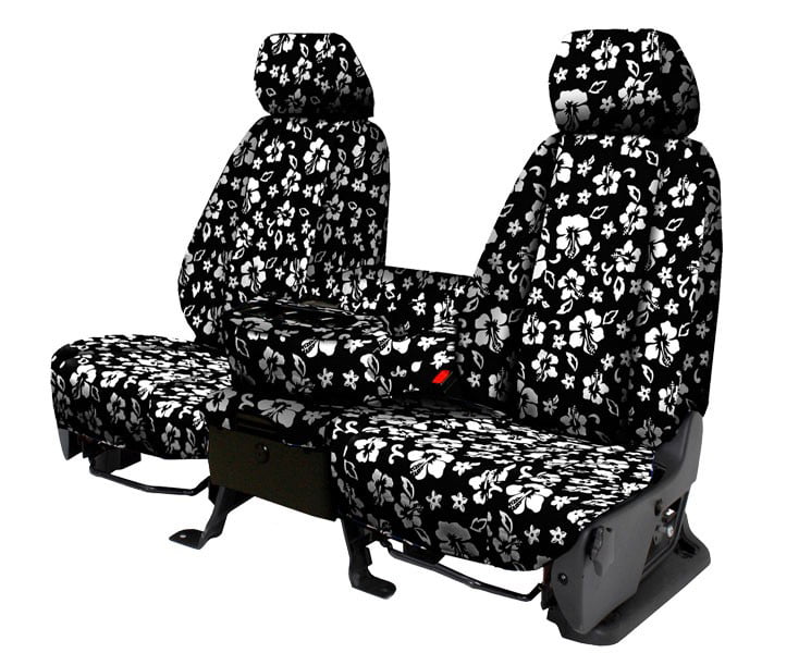 CalTrend Front Buckets Neo Seat Covers for 2003-2004 Jeep Wrangler - JP136-31NA Hawaii Black Insert and Trim