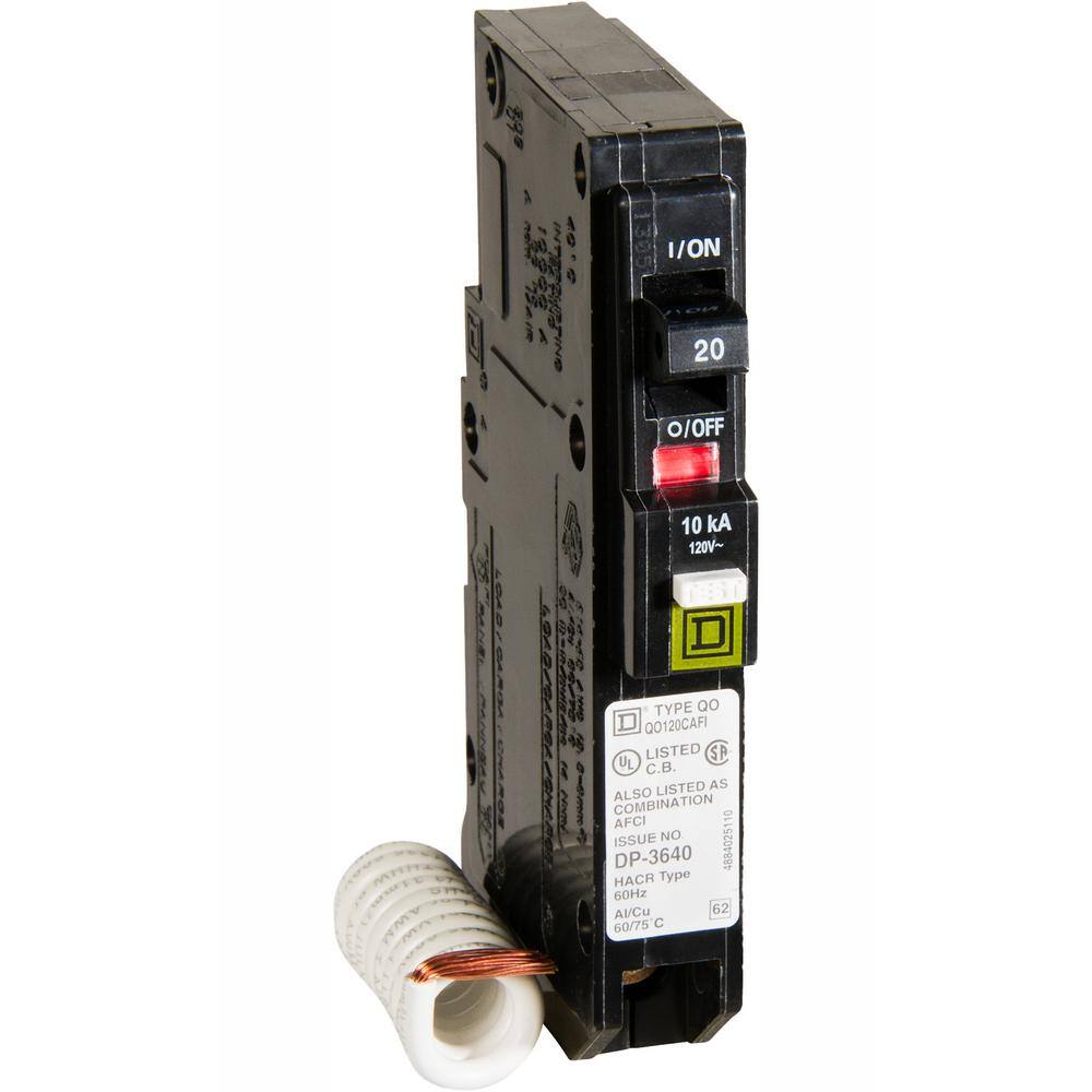 Square D QO 20 Amp Single-Pole Combination Arc Fault Circuit Breaker (12-pack) QO120CAFIC12