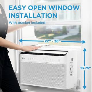 Midea 12000 BTU U-Shaped Inverter Window Air Conditioner WiFi 9X Quieter Over 35% Energy Savings ENERGY STAR MOST EFFICIENT MAW12V1QWT