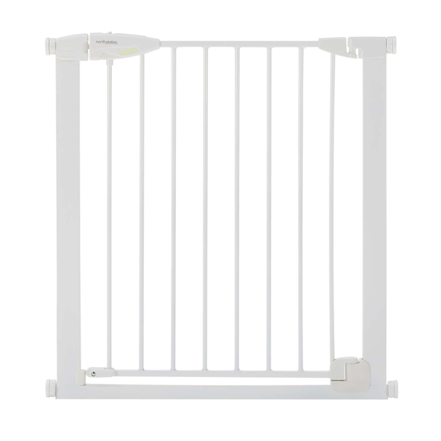 North States Toddleroo White 30 in. H X 29.75-40.5 in. W Metal Auto-Close Gate