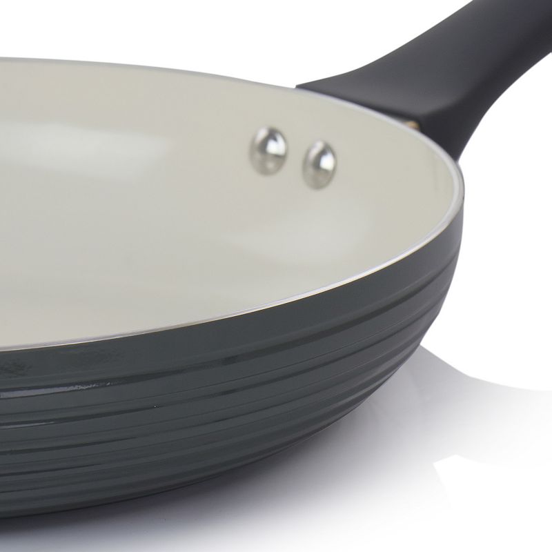 Oster Cocina Ridge Valley 10 Inch Aluminum Nonstick Frying Pan in Grey