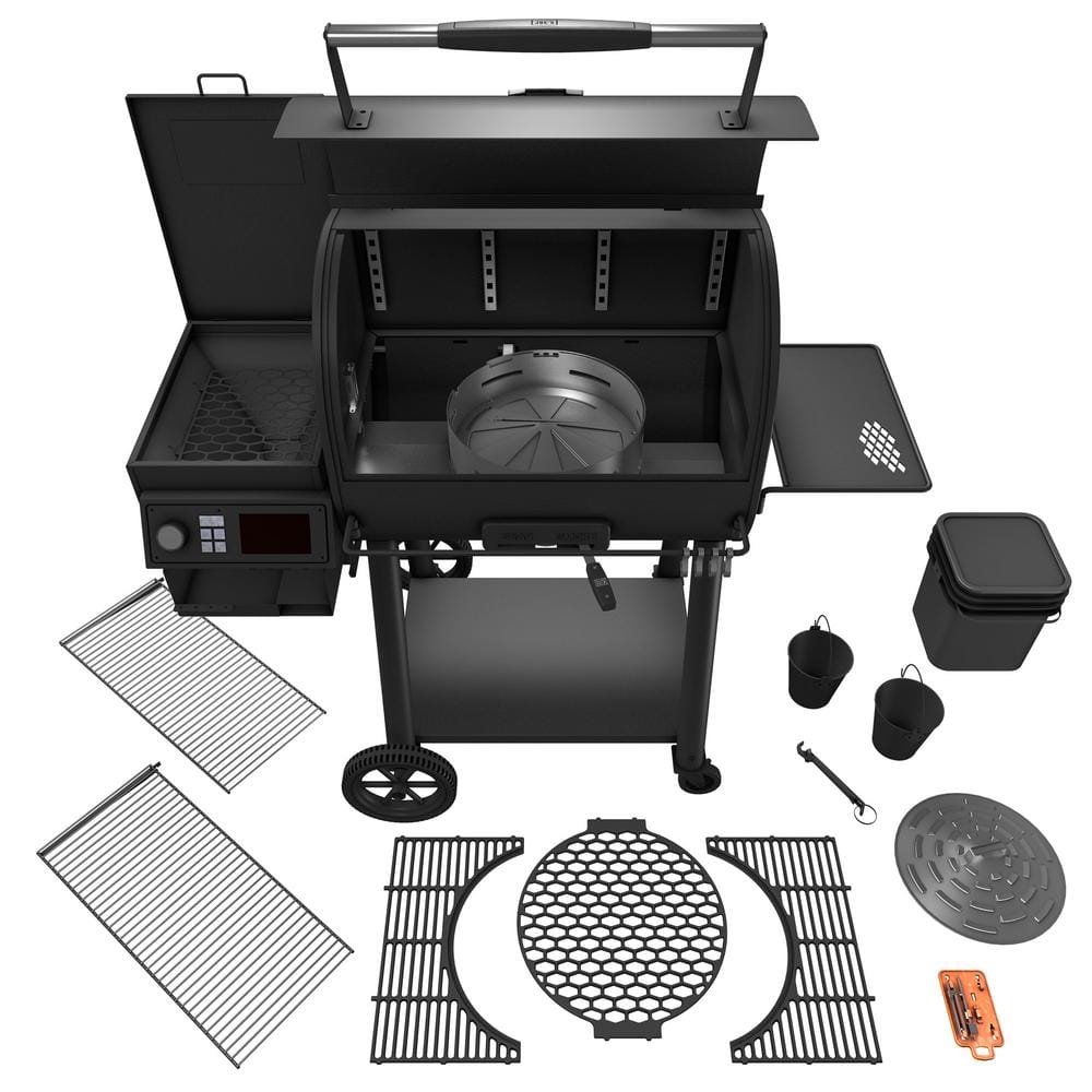 OKLAHOMA JOE'S Rider 1200 DLX Pellet Grill and Smoker in Black with 1,234 sq. in. Cooking Space 22202150