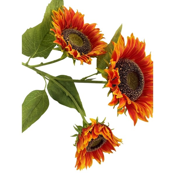 Sunflower Stem x 3 Orange 36 Set of 3