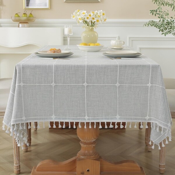 Rustic Tablecloth Cotton Linen Waterproof Tablecloths