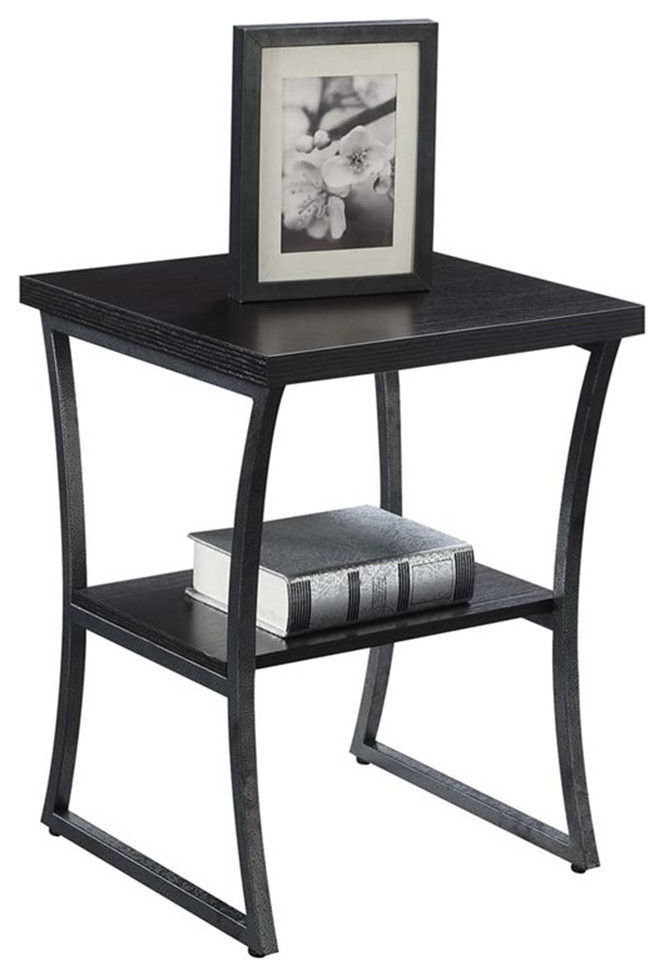 Convenience Concepts X Calibur End Table in Espresso Wood Finish   Industrial   Side Tables And End Tables   by Homesquare  Houzz