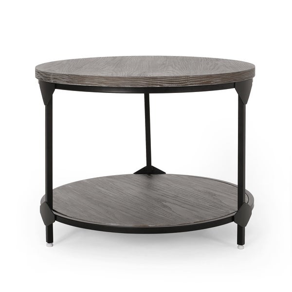 Cedarhurst Modern Industrial Round Coffee Table by Christopher Knight Home