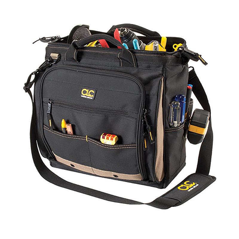 CLC 7 in. W X 13 in. H Polyester Tool Carrier 30 pocket Black/Tan 1 pc