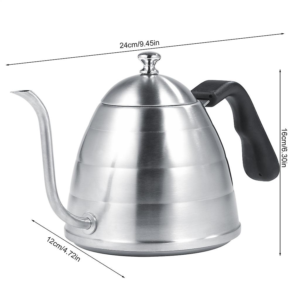 900ml 304 Stainless Steel Pour Over Coffee Gooseneck Kettle Teapot For Home Cafe Matte Surface