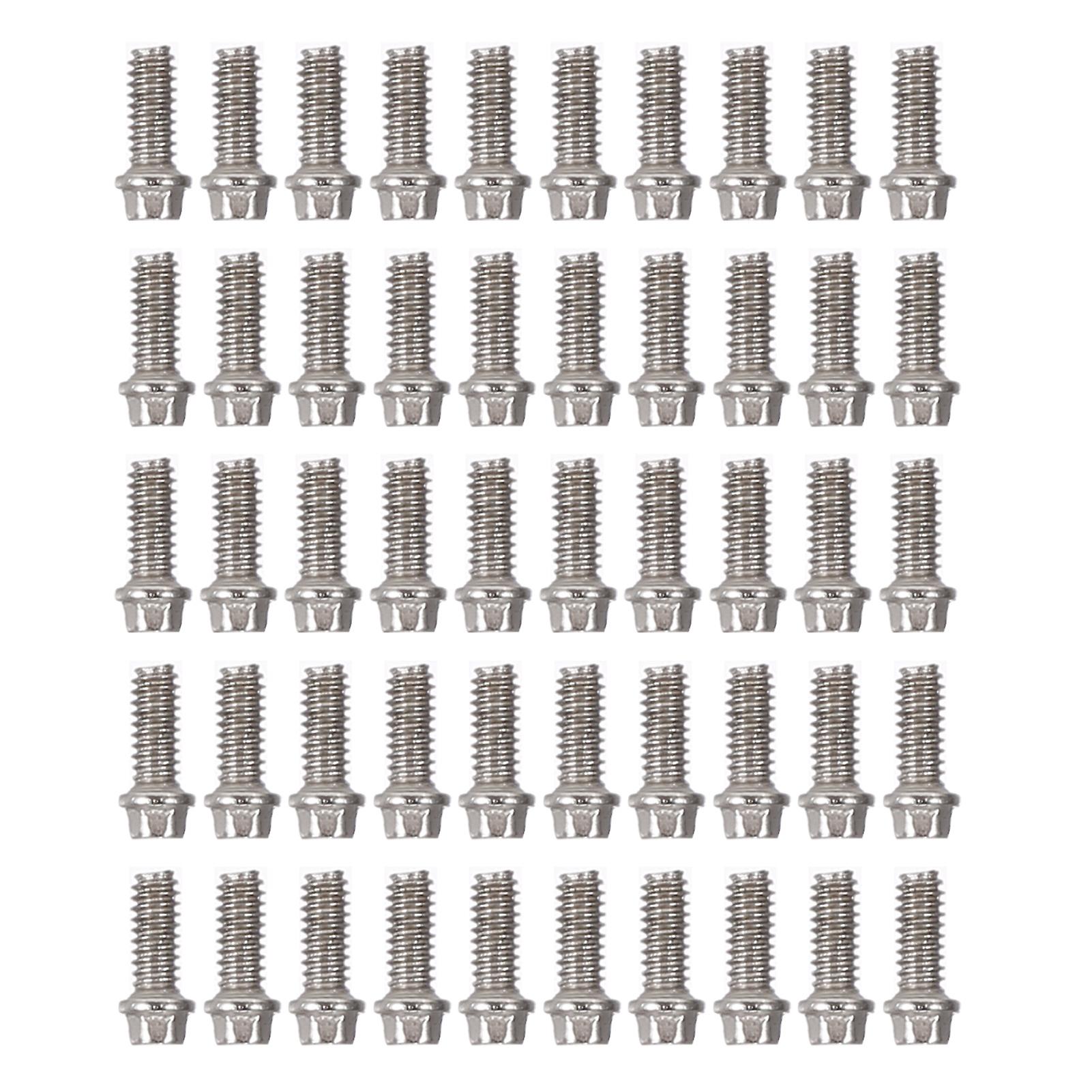 50pcs M2 Stainless Steel Screws With Wrench Tool For Rc Crawler Car 1.9/2.2inch Wheel Rims Compatible With Traxxas Hsp Redcat Rc4wd Tamiya Axial Scx10