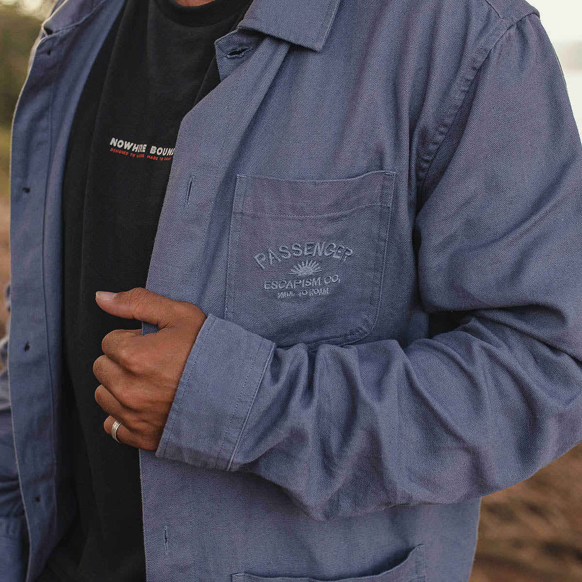 Forage Hemp Overshirt - Stone Blue