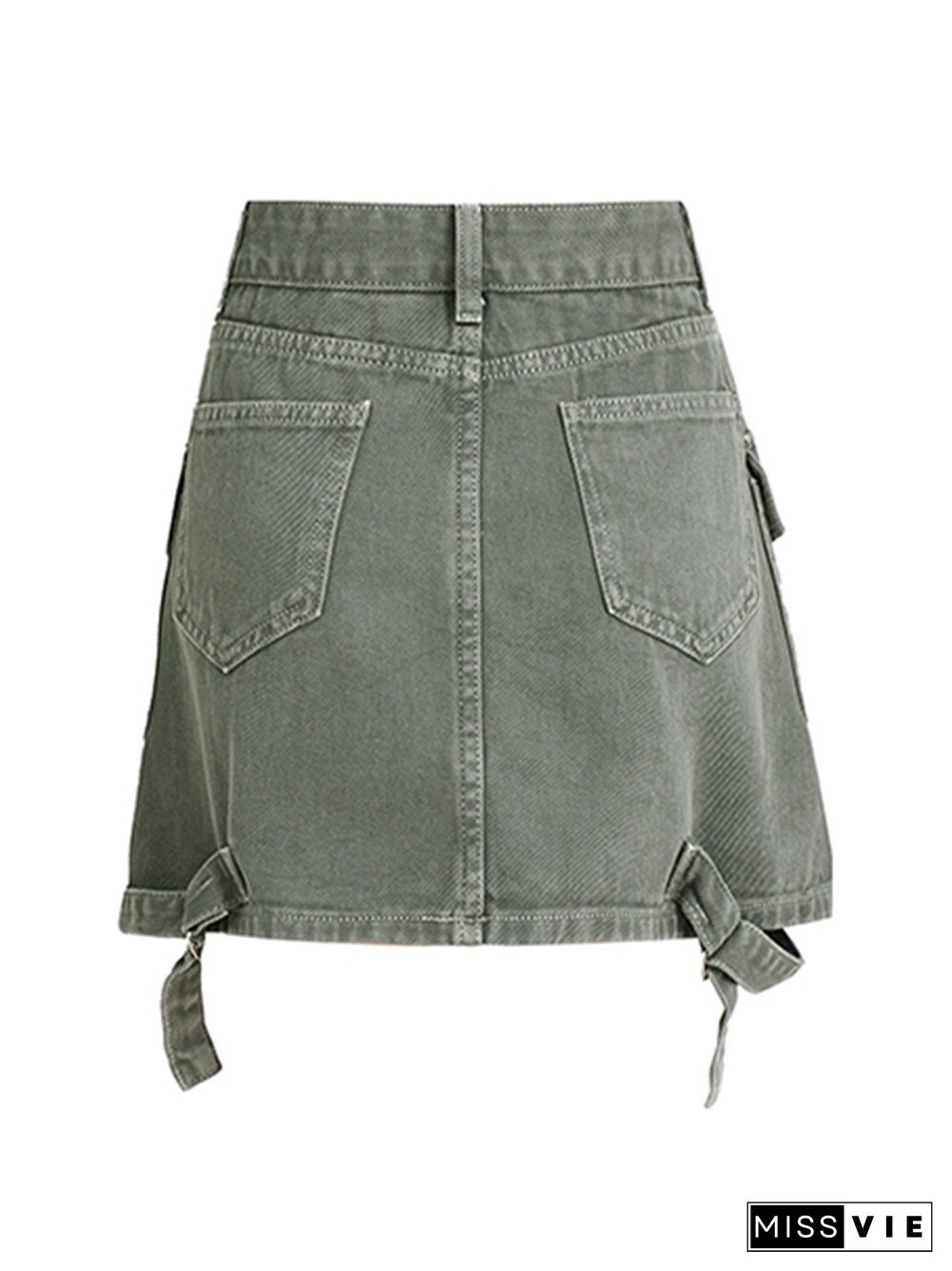 Slim Pocket Cargo Mini Skirt