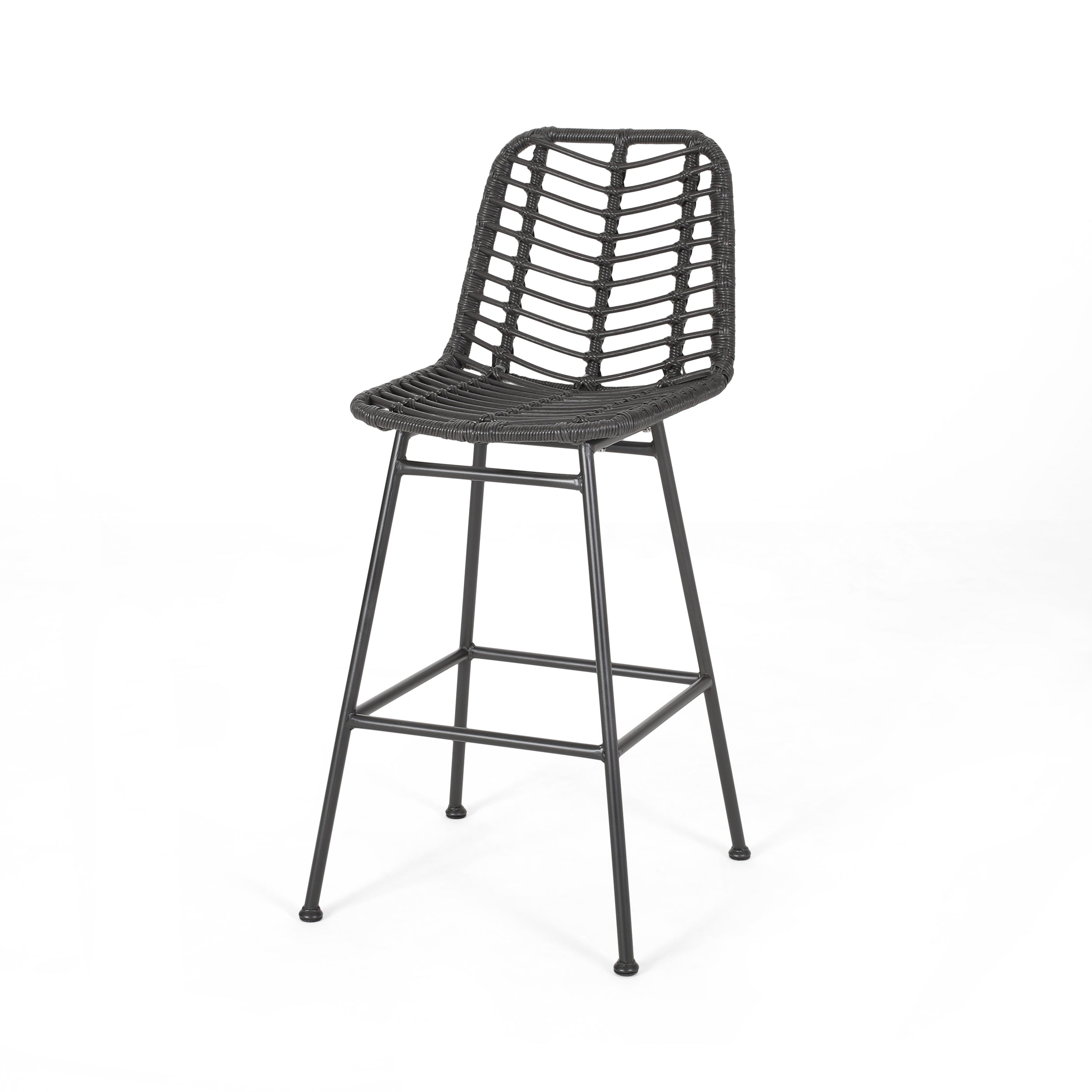 Jessie Outdoor Wicker Barstools (Set of 2)