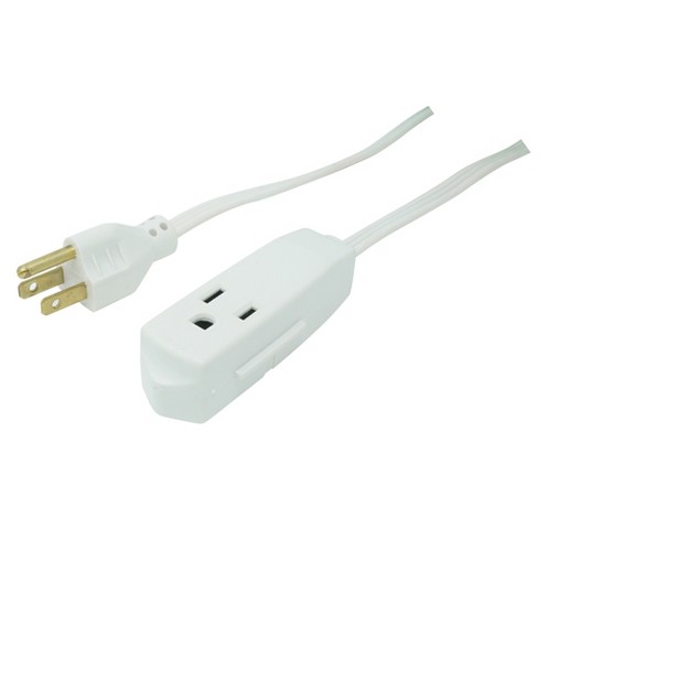 Woods 8 x27 Grounded Extension Cord White