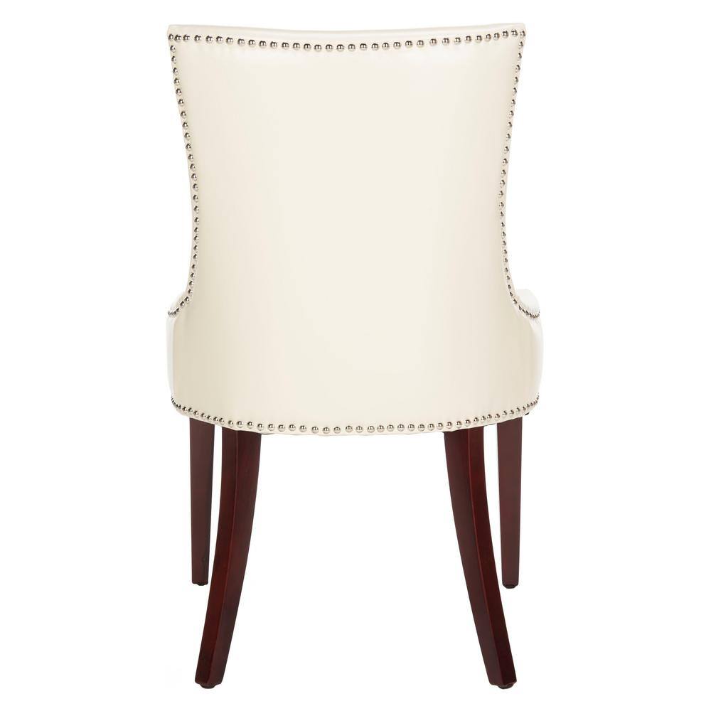 SAFAVIEH Becca WhiteCream Faux Leather Dining Chair MCR4502B