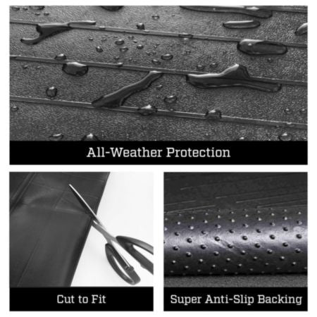 Autocraft Car and SUV Cargo Liner， Black Rubber， Classic， Universal， 1 Piece， for Trunk