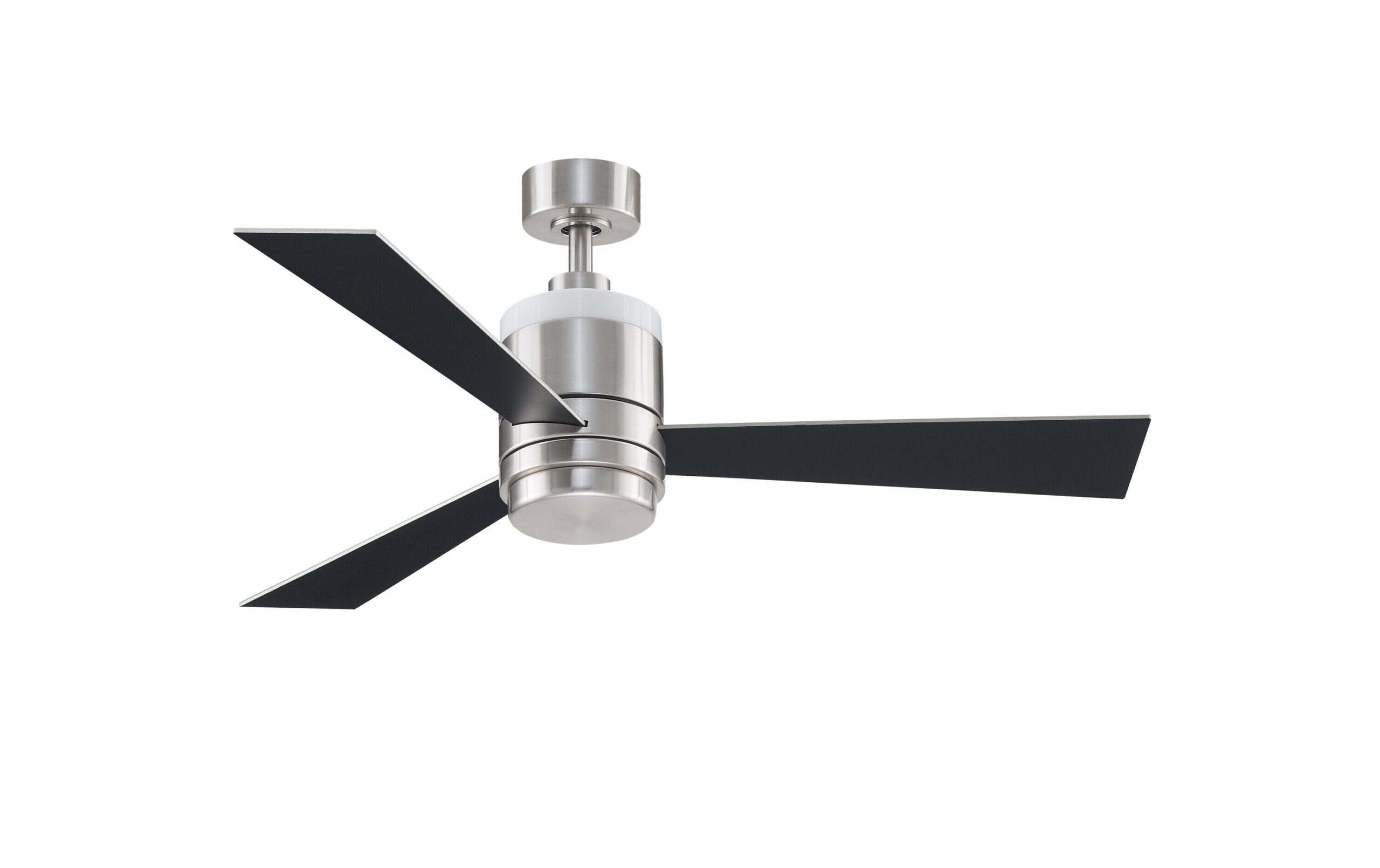 Fanimation Studio Collection Upright 48-in Brushed Nickel LED Indoor Ceiling Fan with Light Remote (3-Blade)