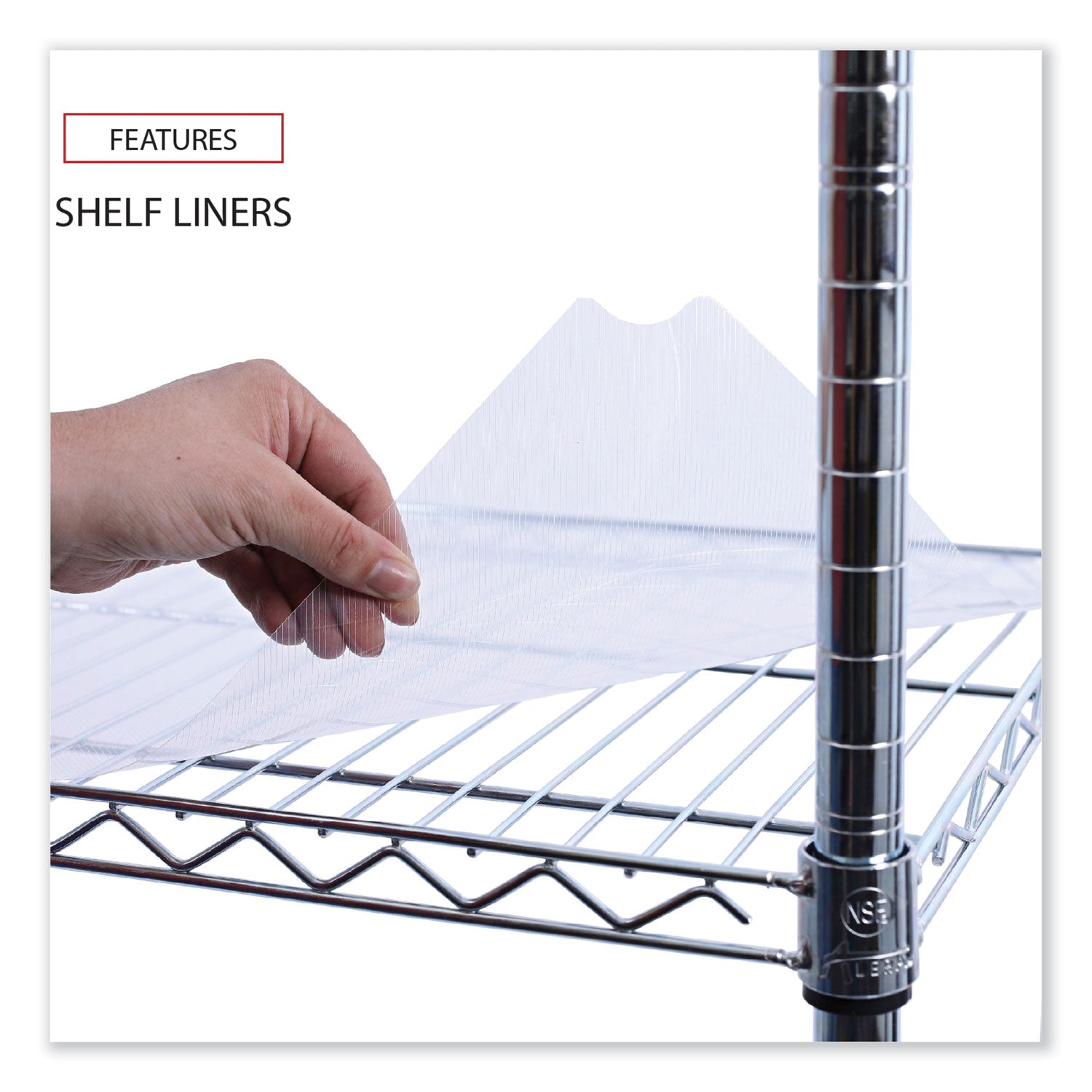 Alera 5-Shelf Wire Shelving Kit with Casters and Shelf Liners, 48w x 18d x 72h, Silver