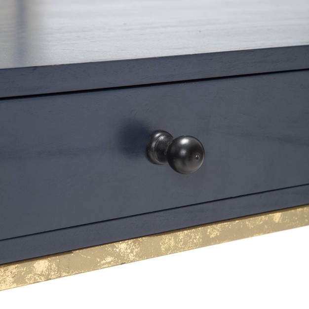 Jolie Modern Living Room Console Table Navy Blue gold Adore Decor