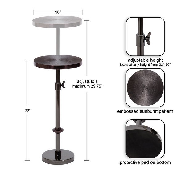 Kate and Laurel Engles Metal Table and Plant Stand