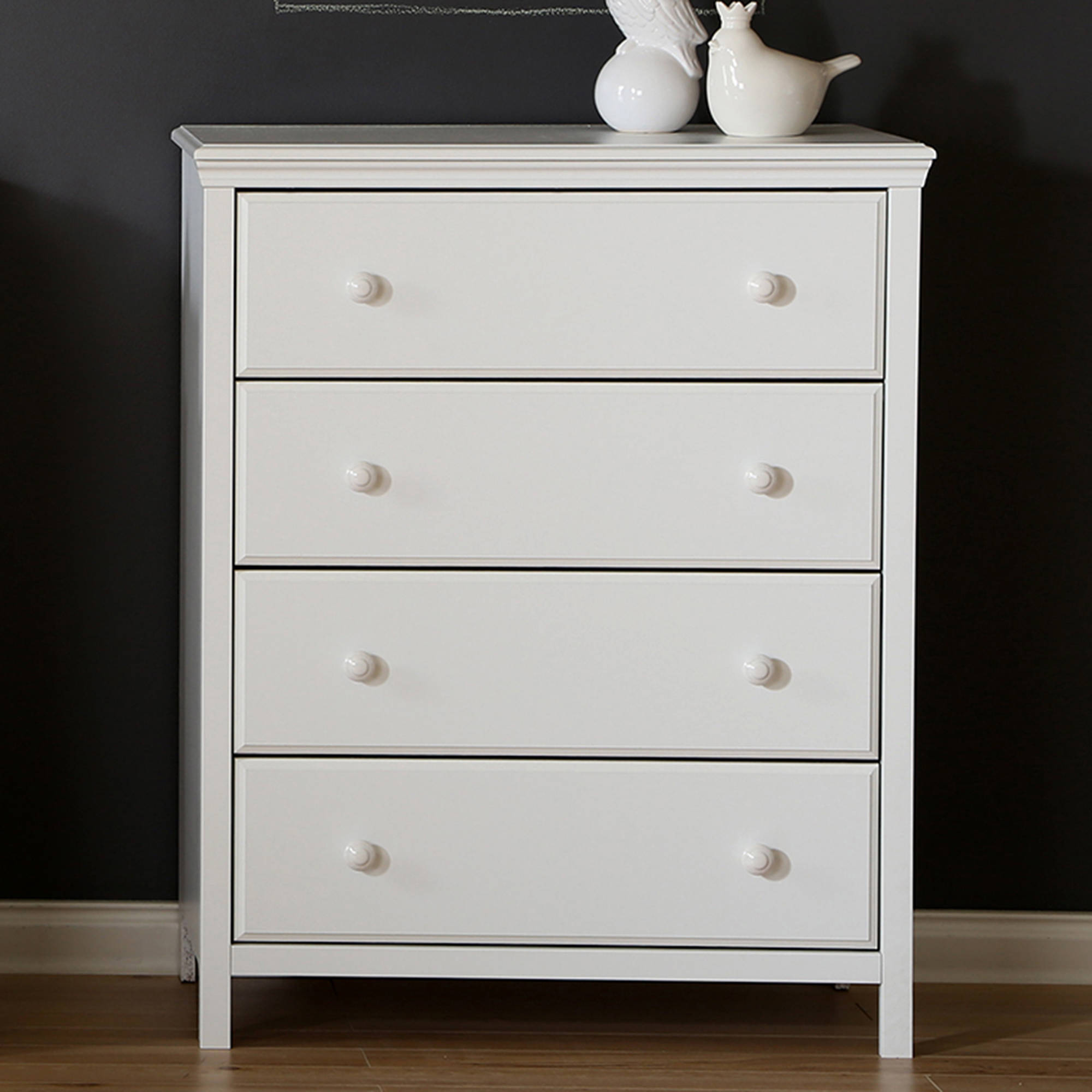 South Shore Cotton Candy Coastal 4 Drawers Chest, White