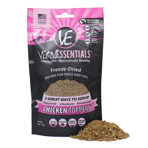 Vital Essentials Chicken Freeze-Dried Raw Food Topper For Dogs and Cat