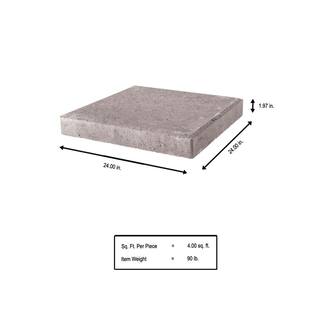 Pavestone 24 in. x 24 in. x 2 in. Greystone Square Concrete Step Stone (28-Pieces112 sq. ft.Pallet) 73734