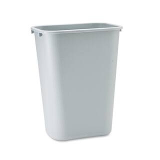 Rubbermaid Commercial Products 10.25 Gal. Gray Plastic Rectangular Deskside Trash Can RCP295700GY