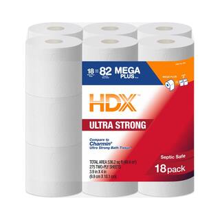 HDX Ultra-Strong Toilet Paper (275-Sheets Per Roll 18-Rolls Per Pack) 38125