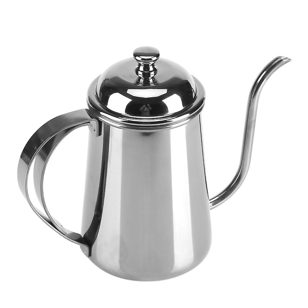 650ML Stainless Steel Gooseneck Spout Kettle Coffee Tea Home Brewing Drip Pot Silver