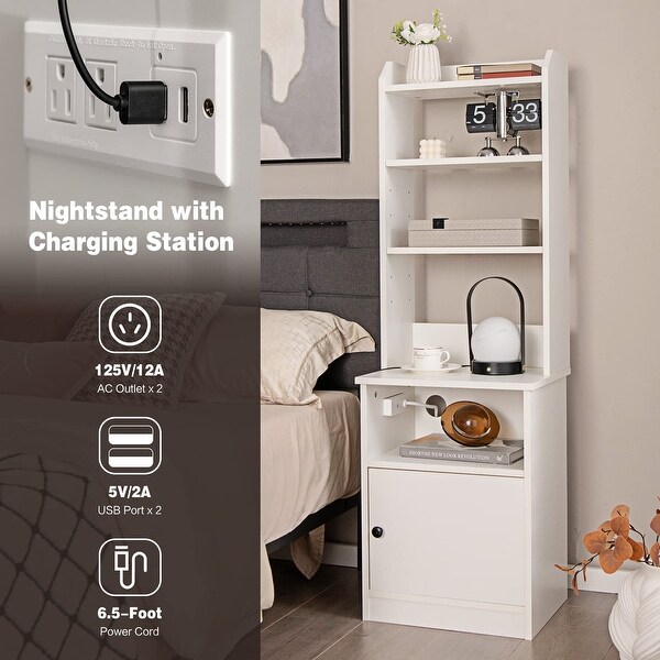 Nightstand with Charging Station - 55