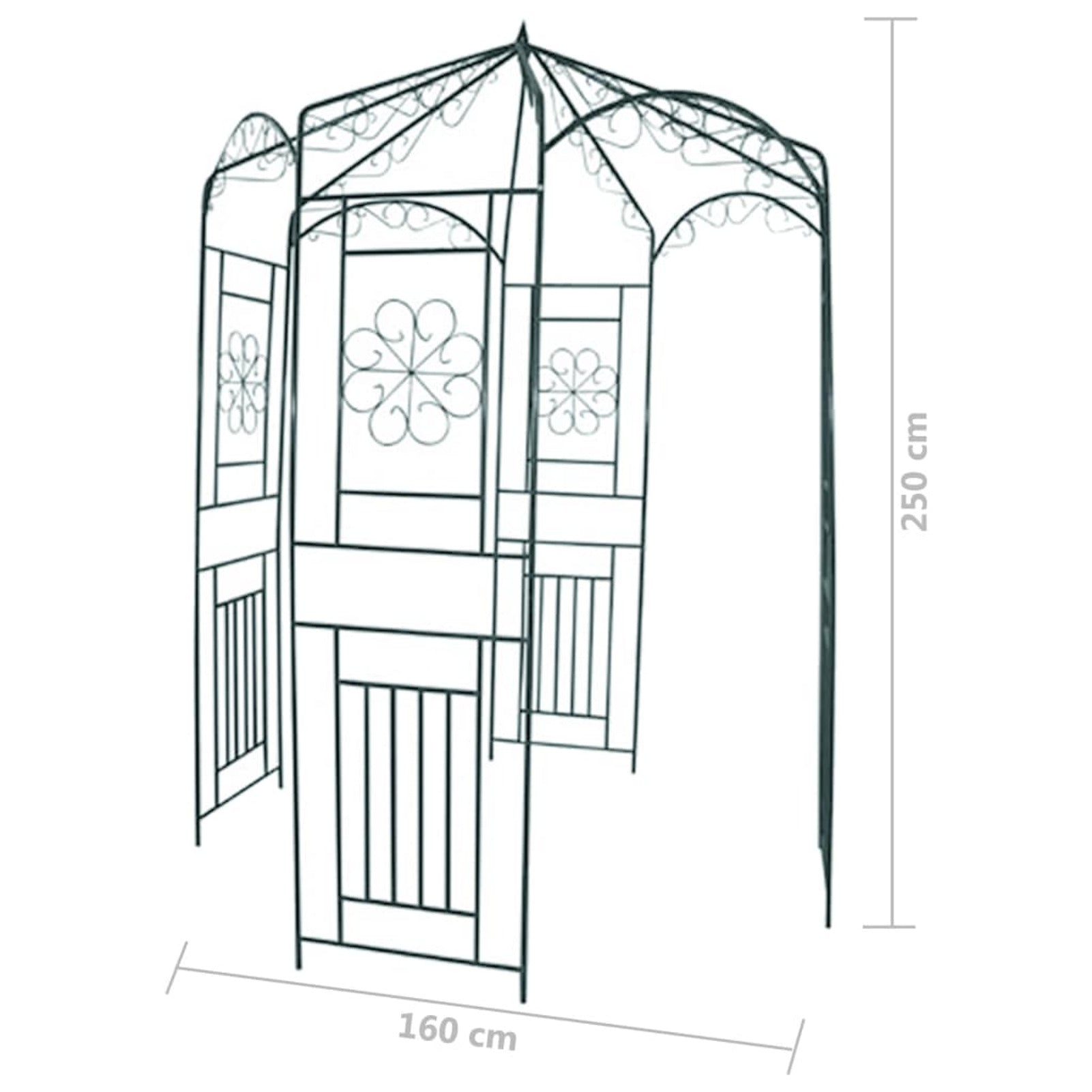 Abody Garden Arch 98.4" Dark Green