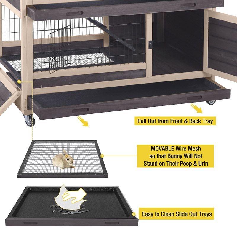 Aivituvin AIR34 Indoor and Outdoor Bunny and Rabbit Hutch