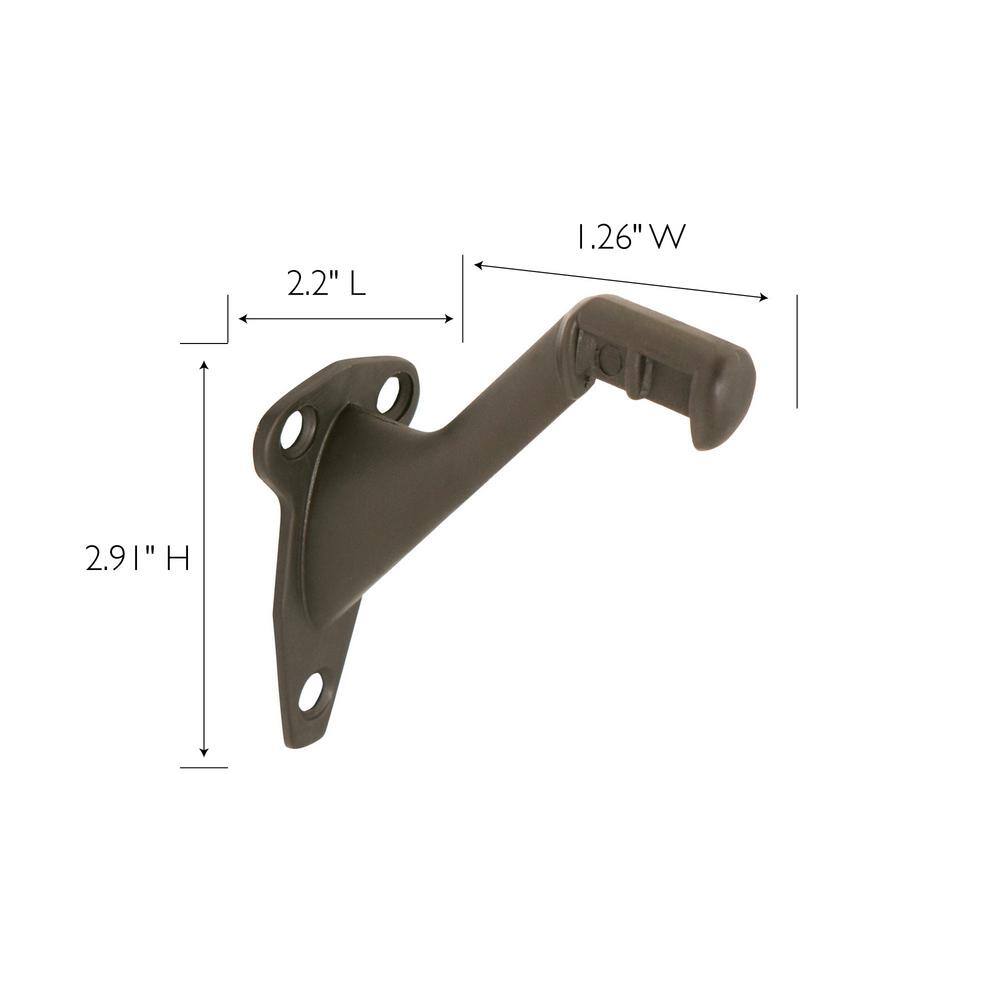 Design House Oil Rubbed Bronze Steel and Zinc Construction Standard Handrail Bracket (5-Pack) 182014